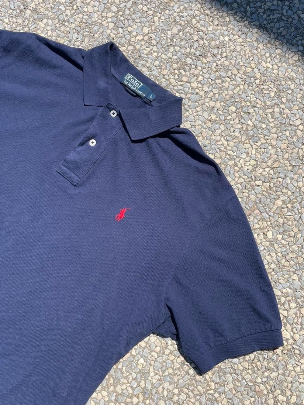Polo by Ralph Lauren Men's Navy Polo Shirt with Red Pony